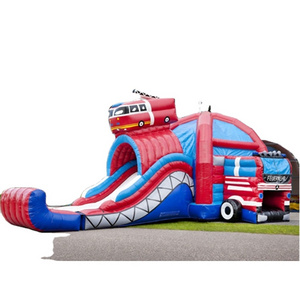 Aufblasbar HUPFBURG MULTI PLAY FEUERWEHR SUPER inflatable bounce house jumping castle bouncer with slide for birthday