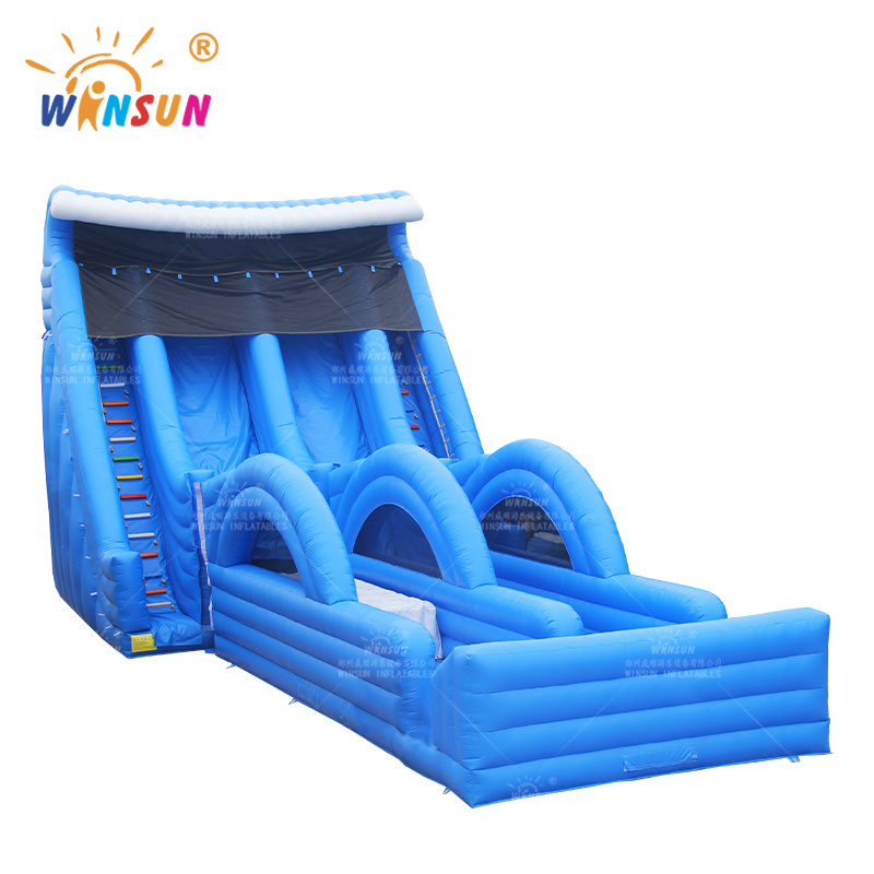 Water park adults huge ocean wave inflatable pool inflatable wet slide and slip