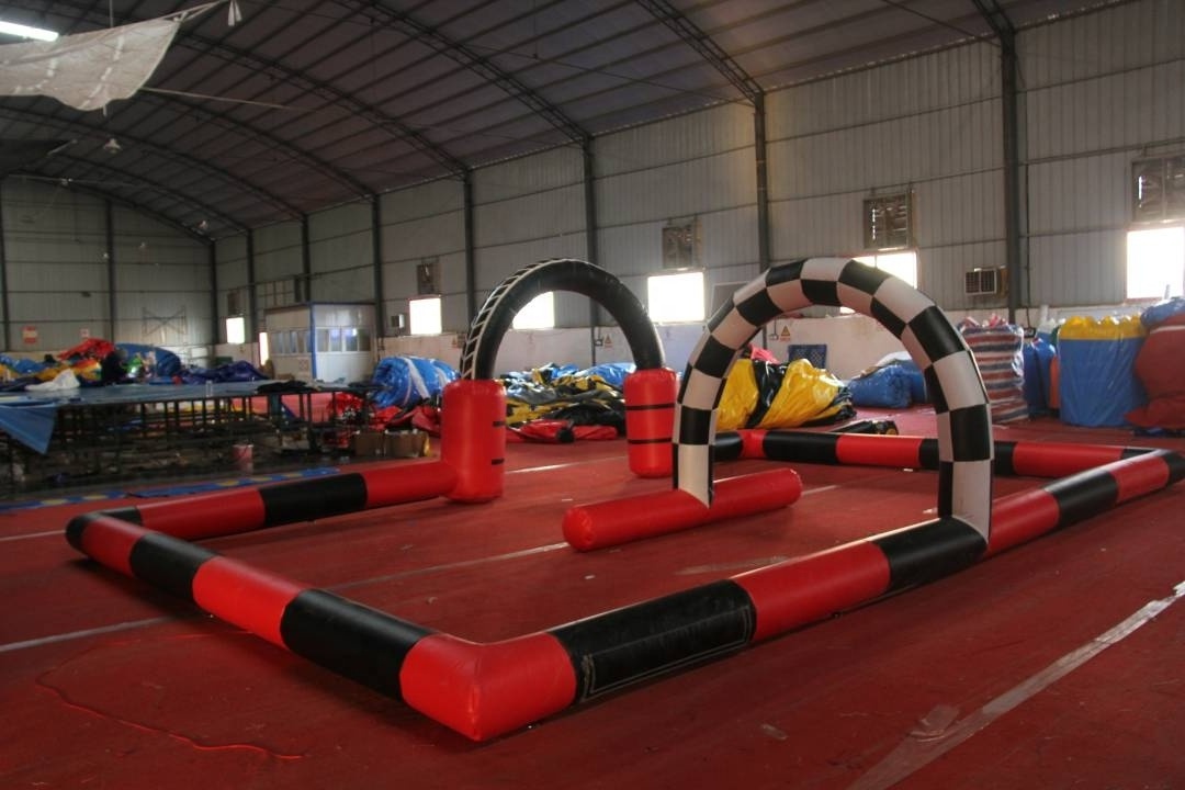 Outdoor Inflatable Track Race For Bumper Car Game Small Indoor Inflatable Race Track