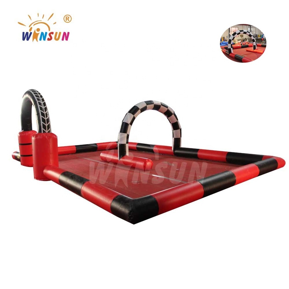 Outdoor Inflatable Track Race For Bumper Car Game Small Indoor Inflatable Race Track