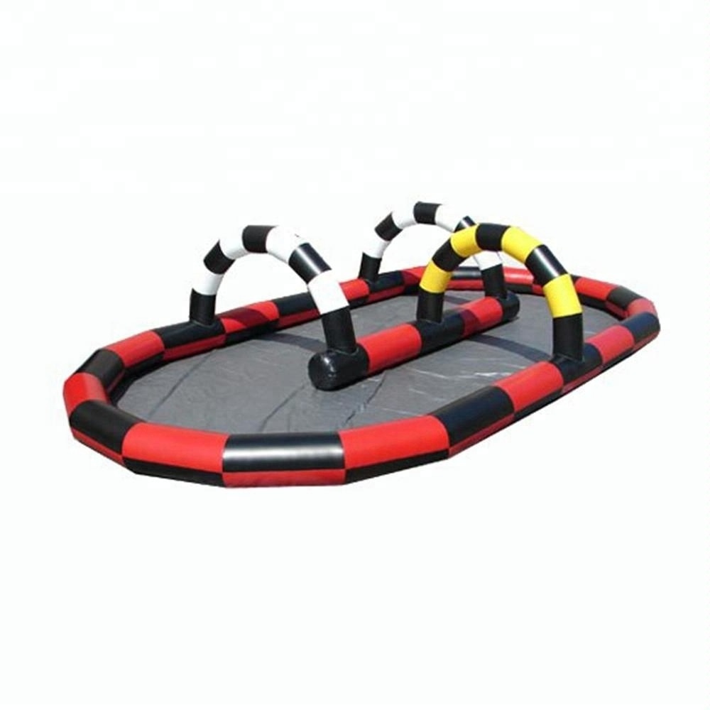 Popular inflatable race track inflatable go kart race track inflatable zorb ball track