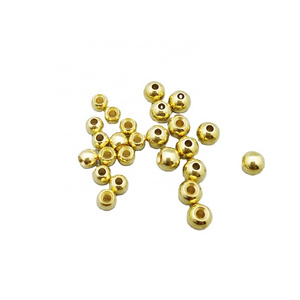 Brass beads with normal counter hole, Customizable Different Sizes and colors fishing beads