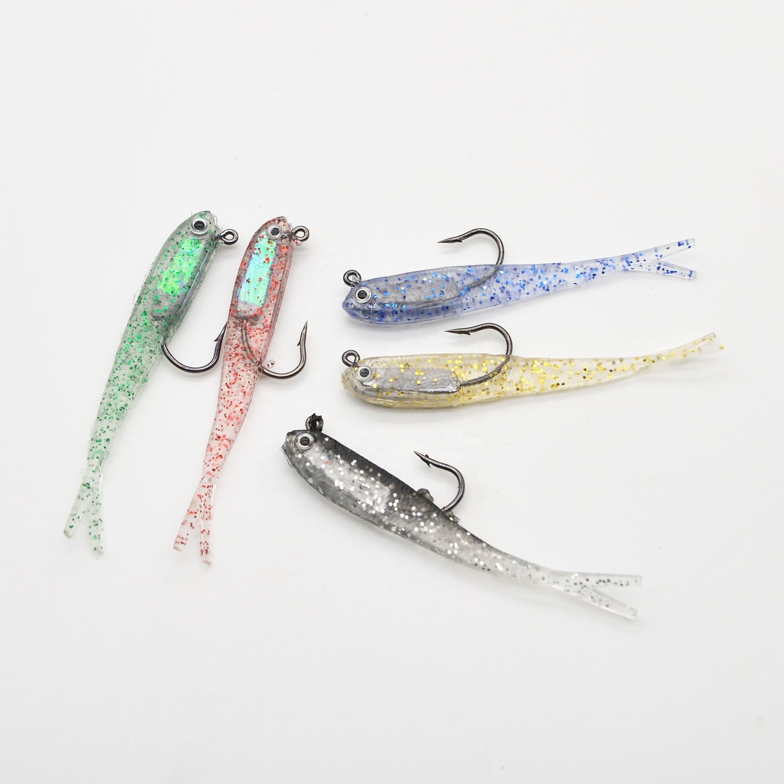 Hot Selling Fishing Tackle,  75mm 5g Shad Soft Plastic Swim Baits Fishing Bait Peche Leurre Bass Fishing Lures Soft  Bait