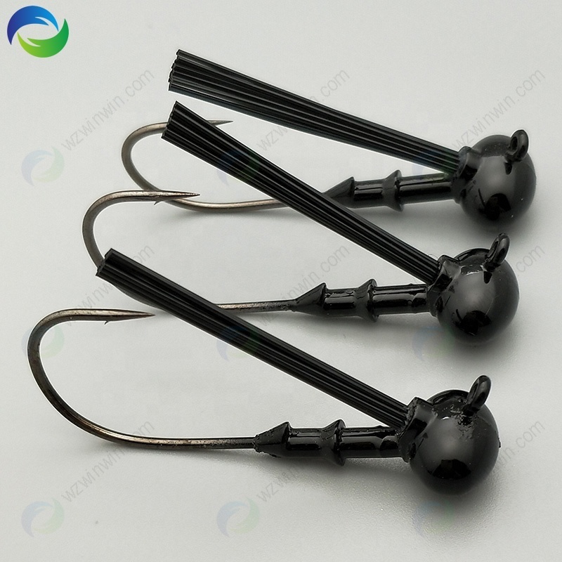 Hot Fishing jig and sinker for bass tungsten Resin Weedless Football Jig Head