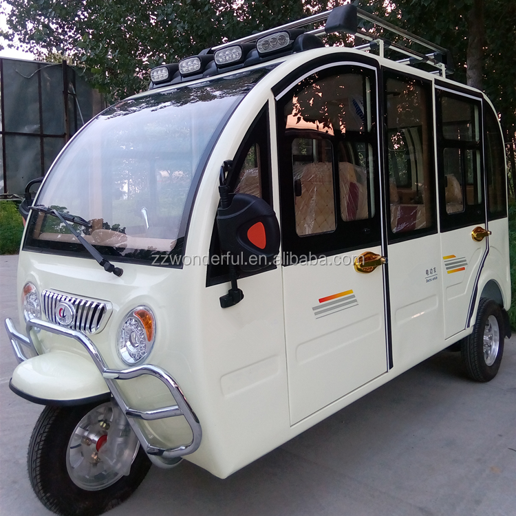 China Supplier Electric Three-wheeled Motorcycle Adults Electric Tricycle with Roof