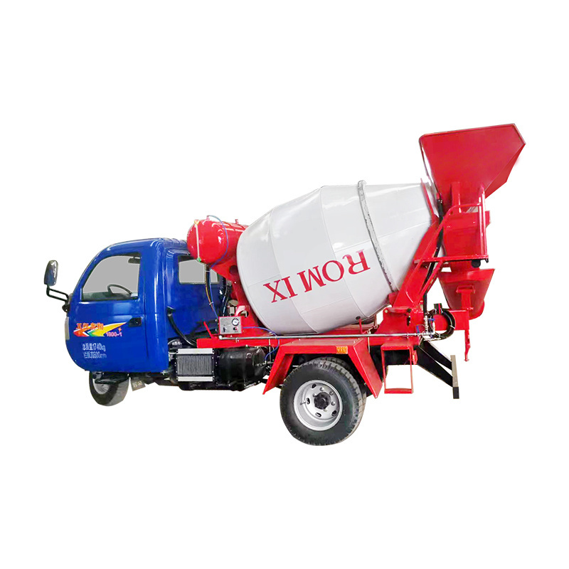 Portable Concrete Mixer Truck 3.5 Cubic Meters Self-loading Cement Mixer With Plastic Drum