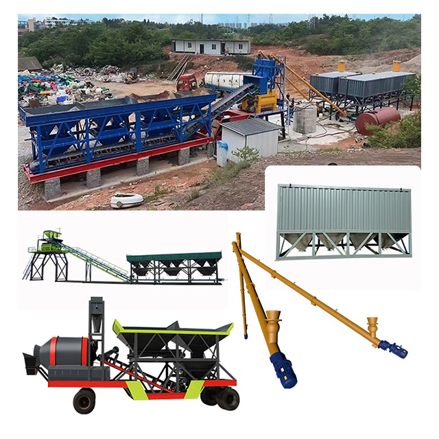 Mobile Concrete Batching Plant Supplier Stationary Production Line Cement Mixing Plant Batcher