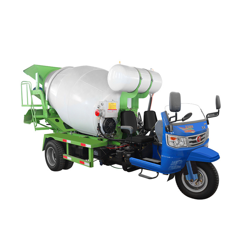 Portable Concrete Mixer Truck 3.5 Cubic Meters Self-loading Cement Mixer With Plastic Drum