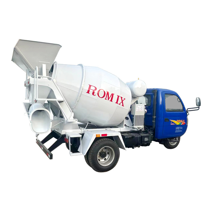 New Design Diesel Self Loading Cement Mixer With Plastic Drum Concrete Mixer Truck