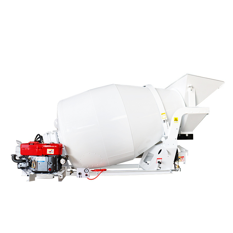 Mobile Type Concrete Mixer Truck With Pump Cement Mixing Tank Horizontal Electric Construction Cement Mixer