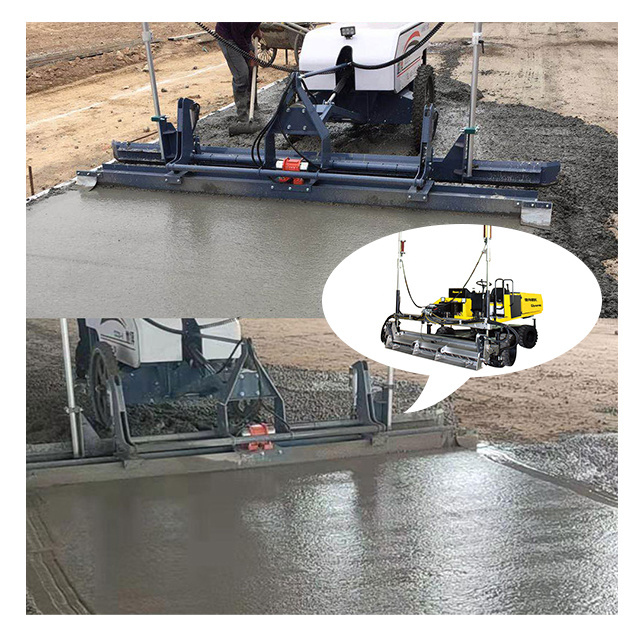 Fully Automatic 4 Wheels Laser Concrete Leveling Machine Self Leveling Screed Road Construction Machinery