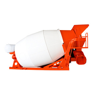 Mobile Type Concrete Mixer Truck With Pump Cement Mixing Tank Horizontal Electric Construction Cement Mixer