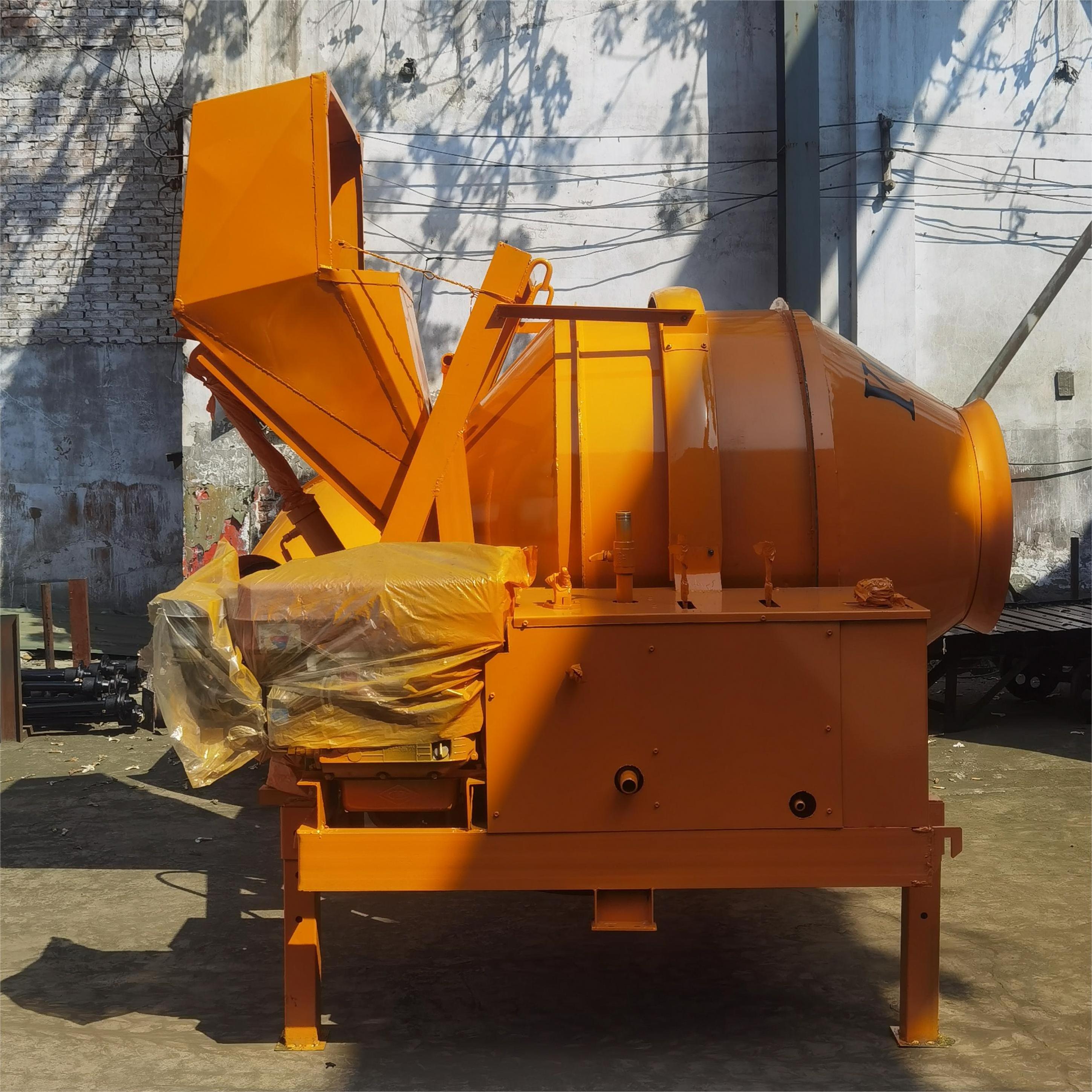 Concrete Mixer Machine With Lift Mixing Drum Sale Reversing Drum Diesel Type Hydraulic Tipping Hopper Concrete Mixer