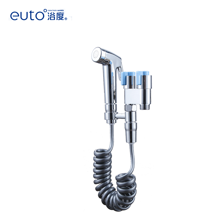 EUTO Handheld Toilet Bidet Sprayer Set Brass Shattaf Copper water flow control shattaf for diaper sprayer with bidet sprayer