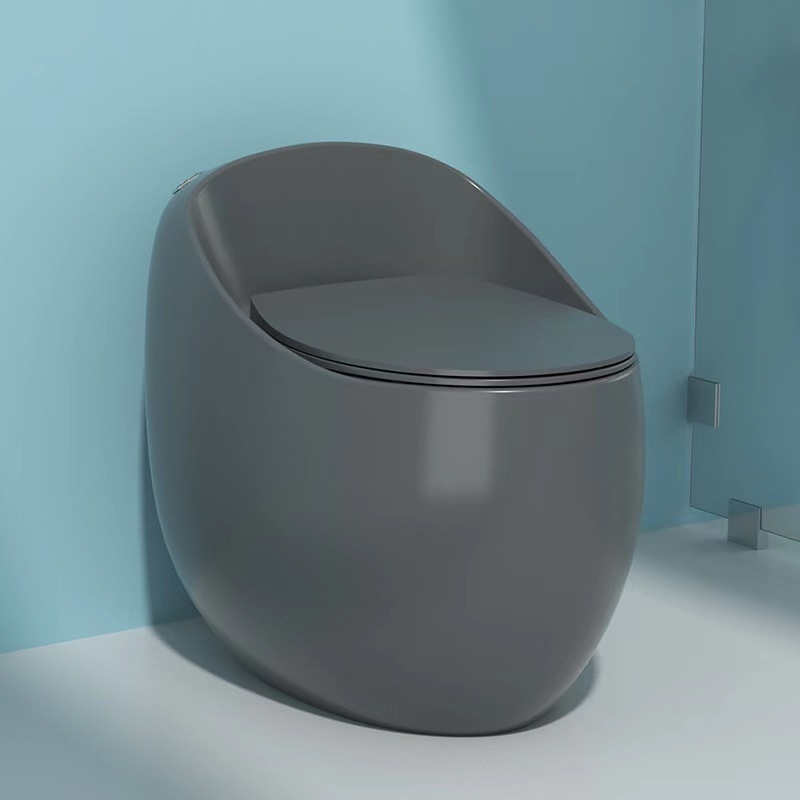 High quality Egg Shaped Wc Toilets Modern Design S Trap Siphon Jet Flushing One Piece Ceramic Toilet