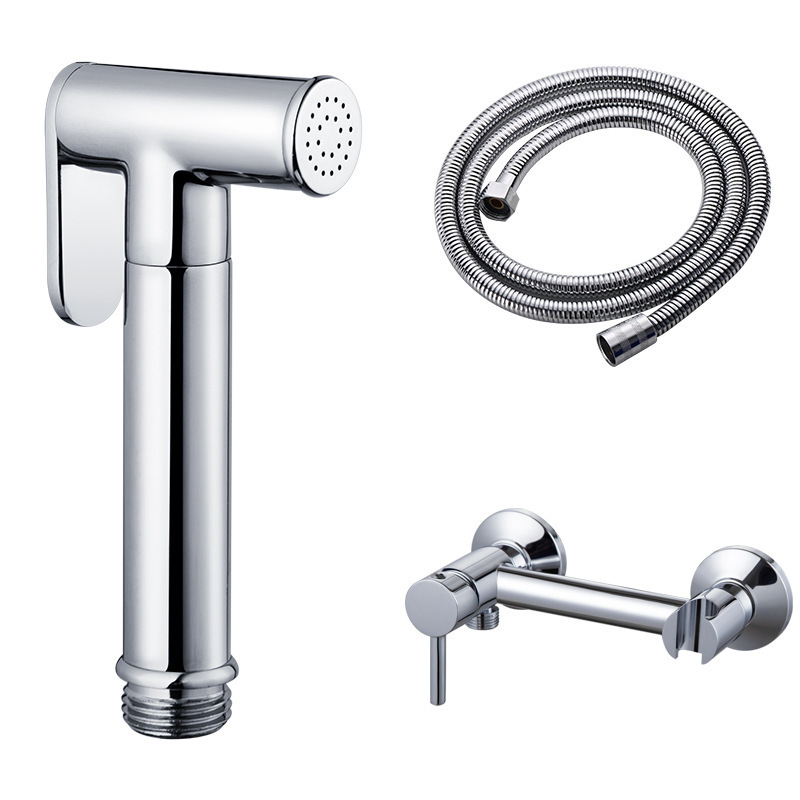 Handheld Chrome Hot Cold Water Mixer Tap Bathroom Douche Portable Toilet Shattaf Bidet Spray Bidet Faucets