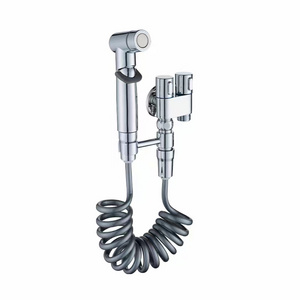 Hot sale bathroom high-pressure toilet spray gun women's washer one in 2 out toilet spray with multi-belt spray valve