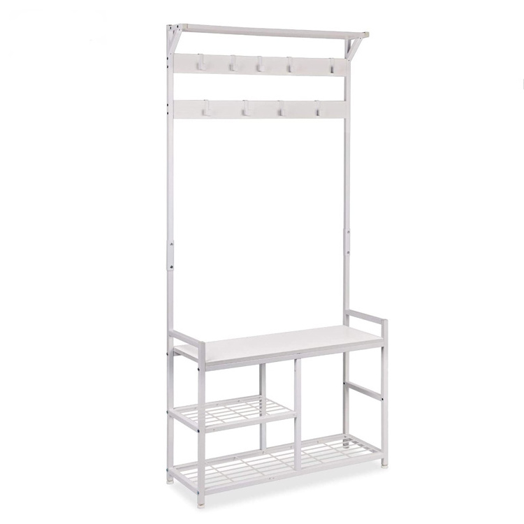 White Clothes Garment Rack Heavy Duty Clothing Rolling Rack