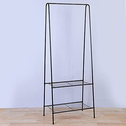 Clothes Garment Rack with Shoe Shelves Heavy Duty Clothing Rack Metal Clothes Rack for Bedroom Living Room