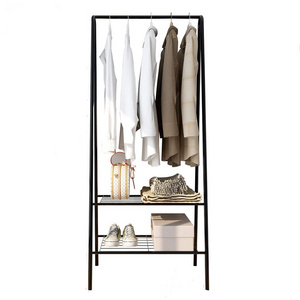 Clothes Garment Rack with Shoe Shelves Heavy Duty Clothing Rack Metal Clothes Rack for Bedroom Living Room