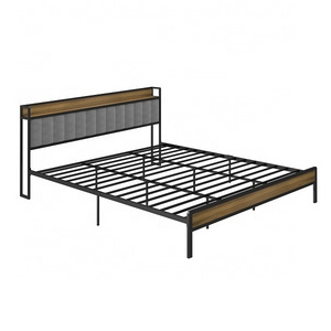 New designed king metal bed frame metal Wooden Bed Furniture