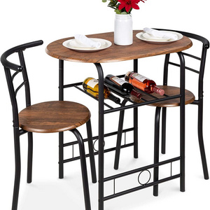 Factory Hot Selling Space Saving Dining Table Set With Two Chairs Small Space Kitchen Dining Set