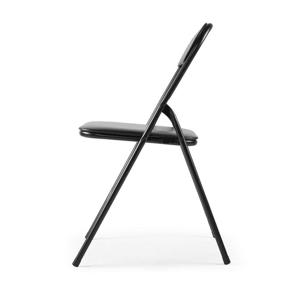 Cheap Factory Supply Portable Padded Black Folding Chair for Living Room Office furniture