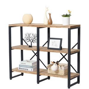 Home Entryway Console Long wood Hallway Table 3-Tier  Bookcase  Book Shelf for Living Room