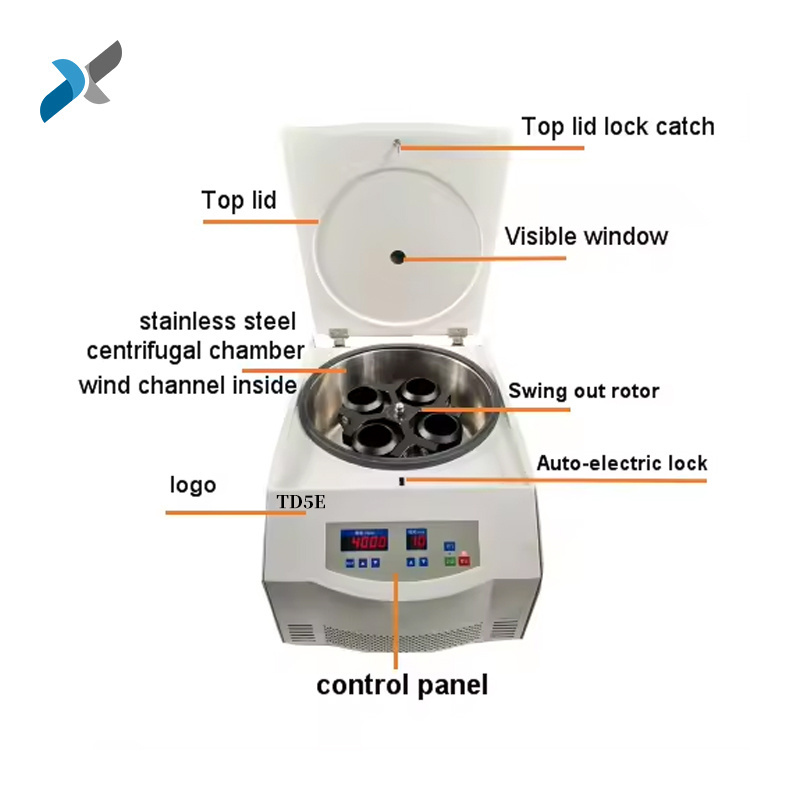 XIANGLU TD5E chemical resistant micro centrifuge blood bank centrifuge machine to separate plasma low speed centrifuge 5000rpm