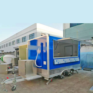 Stainless steel food trailer fast hot dog food truck, and all kitchen mobile ice cream food truck for sale in the United States