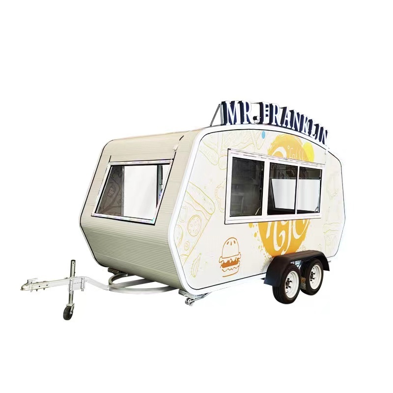 Ice Cream Kiosk Coffee Van Flower Dessert Candy Carts Fast Food Truck Vintage Mobile Bar Food Trailer For