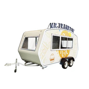 Ice Cream Kiosk Coffee Van Flower Dessert Candy Carts Fast Food Truck Vintage Mobile Bar Food Trailer For