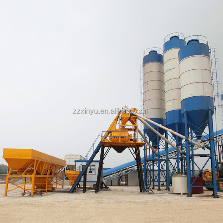 New Type HZS25 25m3/h Concrete Mixer Batching Mixing Plant With PLD800 aggregates batcher