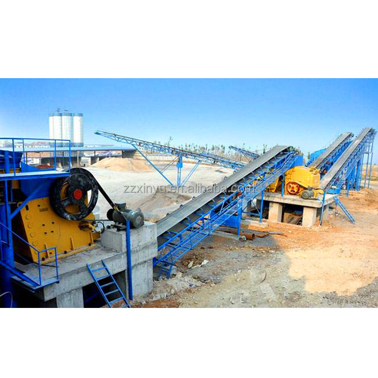 Quartz sand stone crusher machine, Complete set Mining crusher equipment, stone crusher 100 tph fixed rock crushing plant