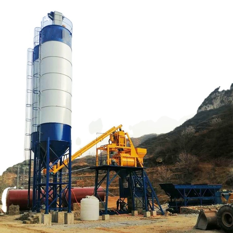 New Type HZS25 25m3/h Concrete Mixer Batching Mixing Plant With PLD800 aggregates batcher