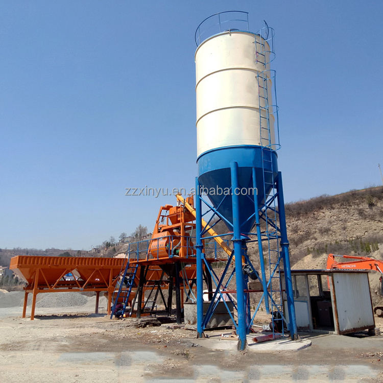 New Type HZS25 25m3/h Concrete Mixer Batching Mixing Plant With PLD800 aggregates batcher