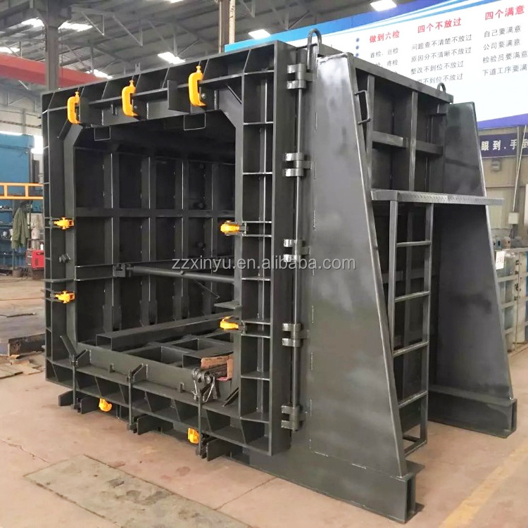 Large square precast concrete box culvert mould prices