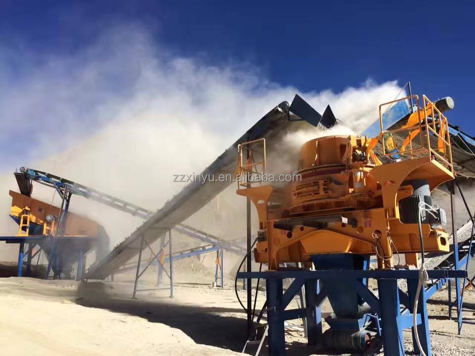 Quartz sand stone crusher machine, Complete set Mining crusher equipment, stone crusher 100 tph fixed rock crushing plant