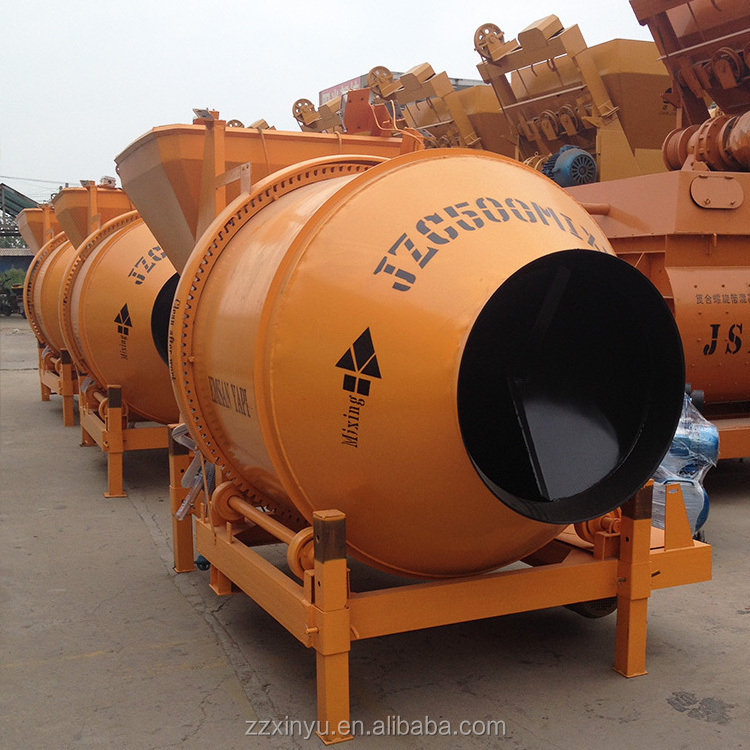 Diesel or electric concrete mixer drum capacity 500L 750L