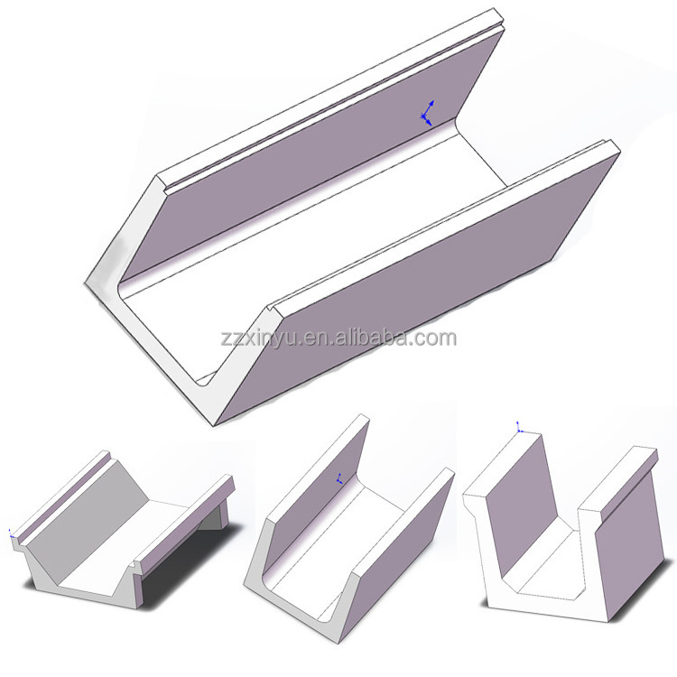 wet casting U shape mould precast concrete channel steel mold for water drainage