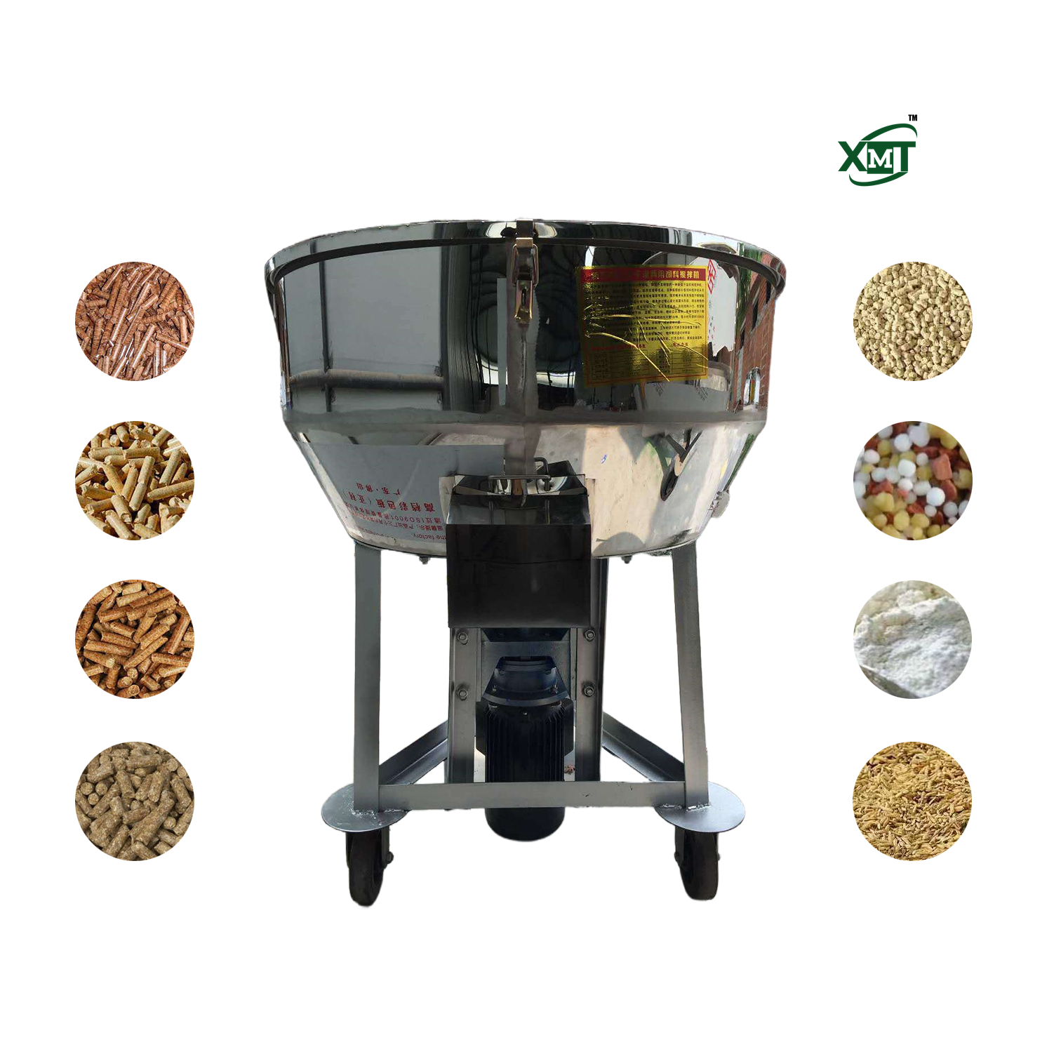 Automatic grain household 50kg/H animal feed pellet machine  mixer spiral dry and wet seed uniform mixer