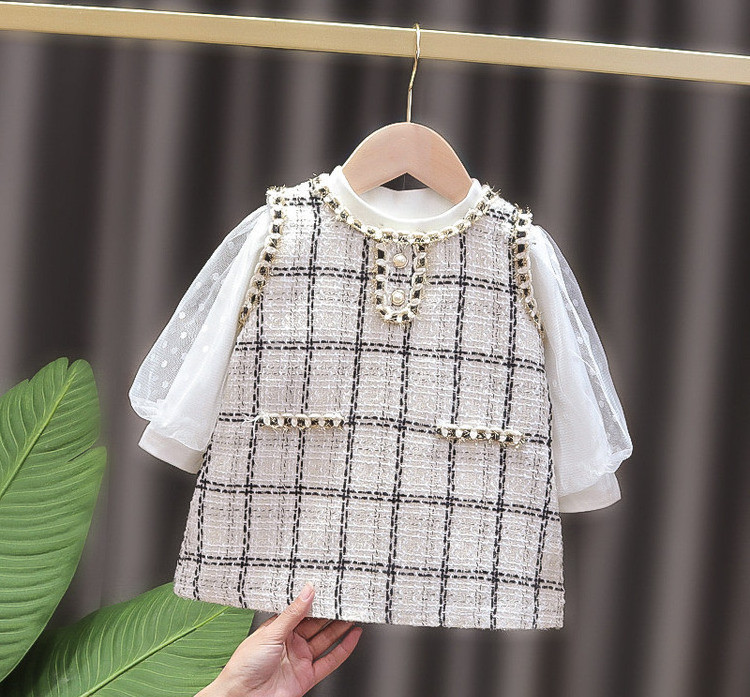 Baby girl autumn dress long-sleeved princess clothes sets girl Korean children's fashionable rompers ethnic clothing