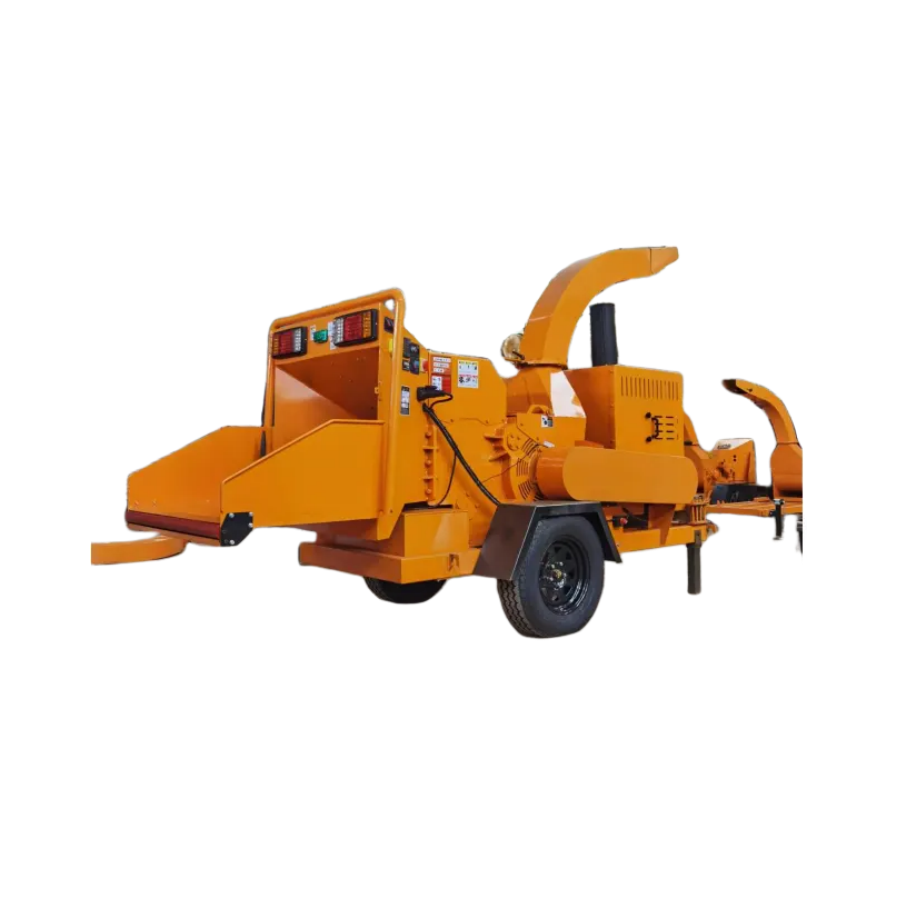 Forestry Machinery 40HP Wood Chipper Shredder 8 Inch Wood Chipper Tree Branch Shredder Self Powered Diesel Engine Wood Chipper