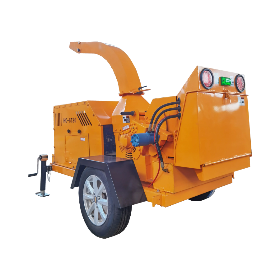 Forestry Machinery 40HP Wood Chipper Shredder 8 Inch Wood Chipper Tree Branch Shredder Self Powered Diesel Engine Wood Chipper