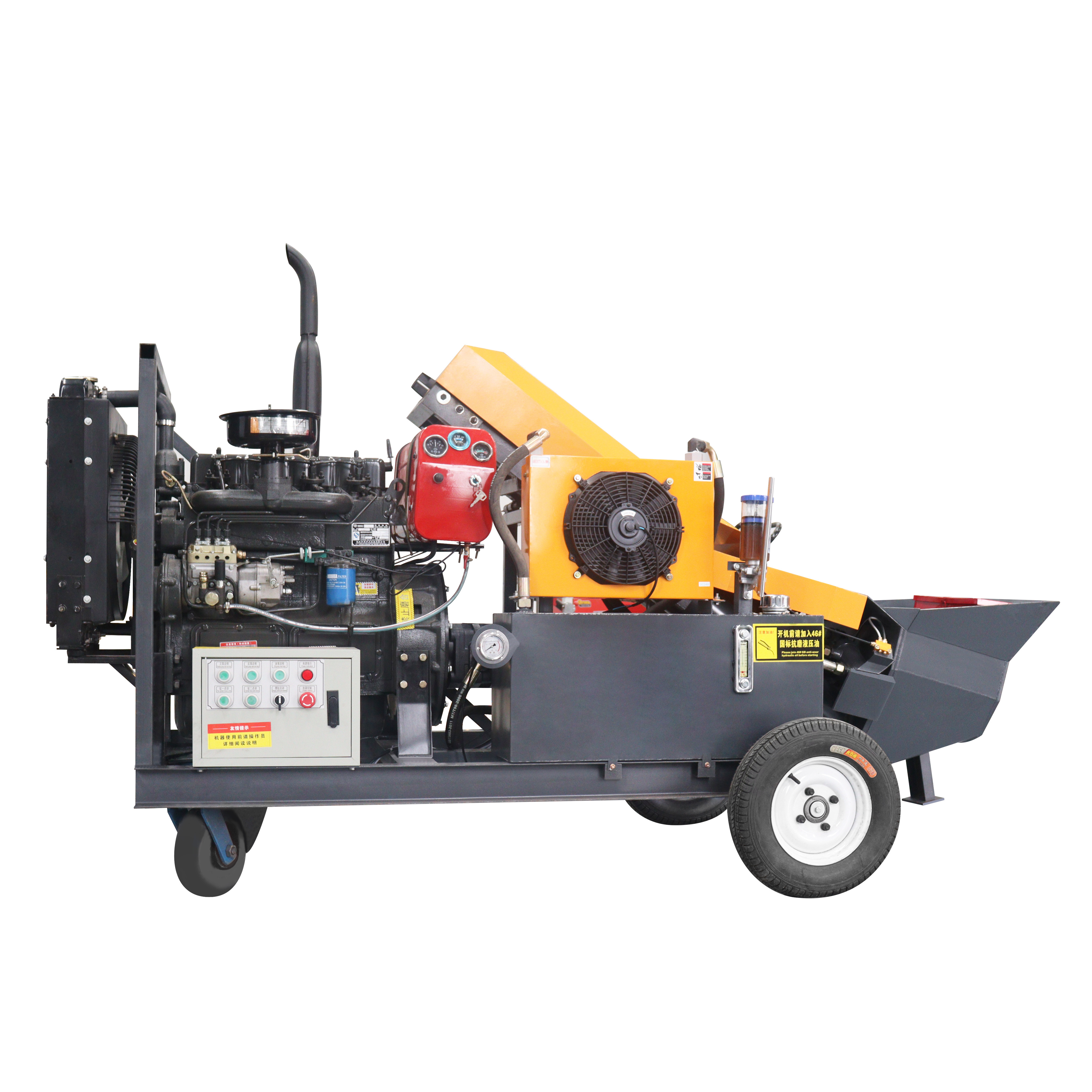 Construction Machinery Concrete Mixer Pump ZS50 Trailer Mounted Electric Diesel Motor Mobile Concrete Pump