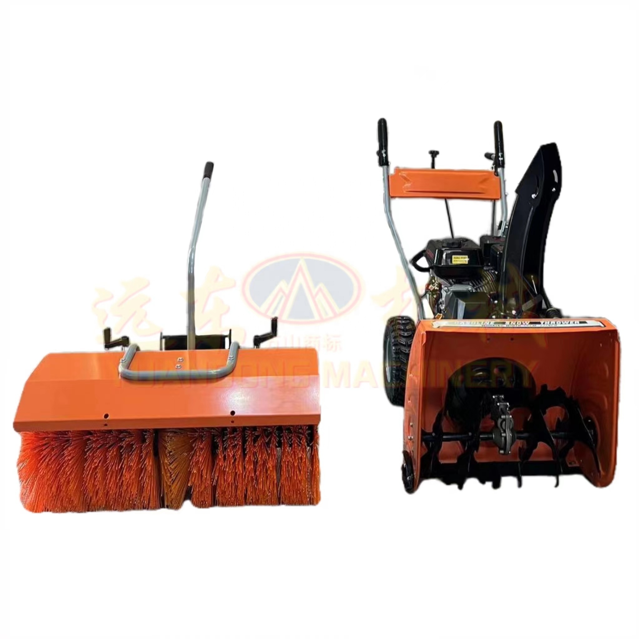 Gas Powered Snow Sweeper Rolling Brush Snow Plow Mini Loader Snow Sweeper Floor Sweepers