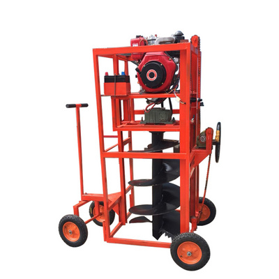 Manual  Hand Land Drill Earth Auger Digging Machines Tree Planting Digging Machines Custo Ground Hole Digging Machines