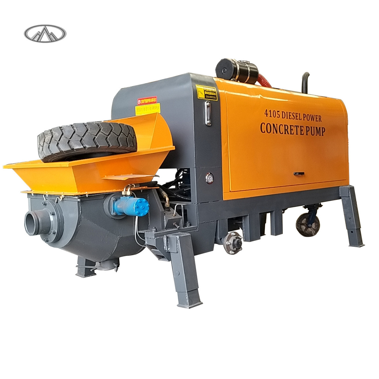 Construction Machinery Concrete Mixer Pump ZS50 Trailer Mounted Electric Diesel Motor Mobile Concrete Pump