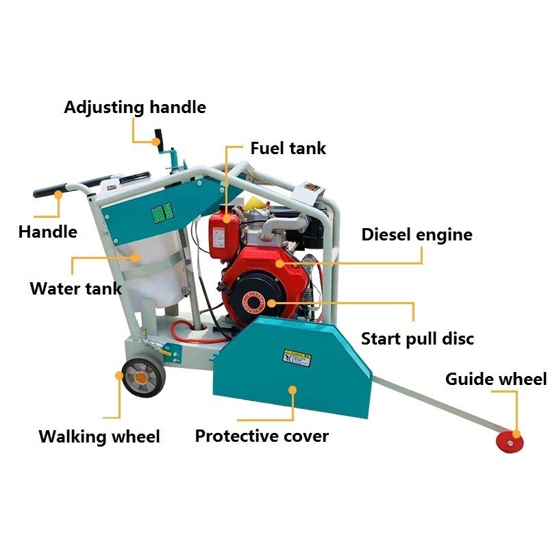 Road Machine Concrete Groove Cutter Asphalt Concrete Road Floor Cutter Machine