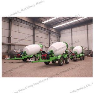 Self Loading Concrete Mixer Tank 37HP EPA Engine Cement Mixer Customized Trailer